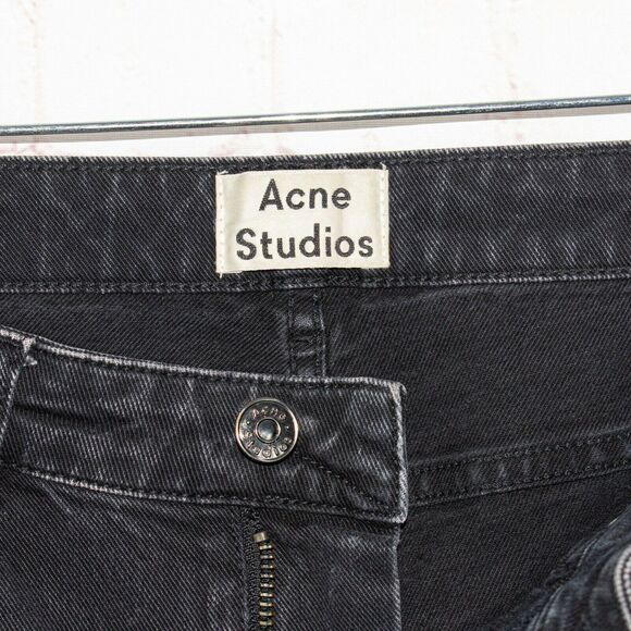 ACNE Studios Size 25 ROW USED NIOR Denim Jeans Black - Picture 2 of 8